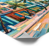 Miami's Ocean Drive Art in Van Gogh's Style Travel Poster (Hoek)