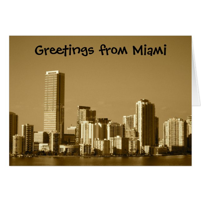 miamiskylinecard (Voorkant Horizontaal)