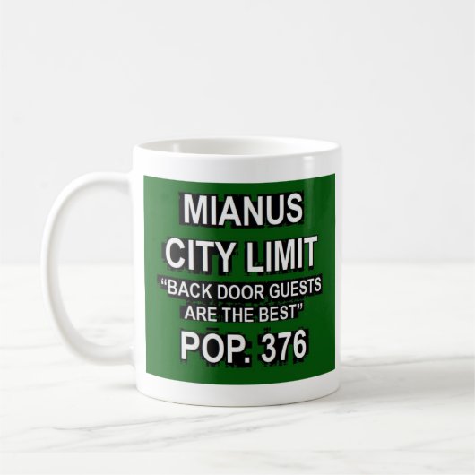 Mianus Connecticut Funny City Limietbord Koffiemok (Links)