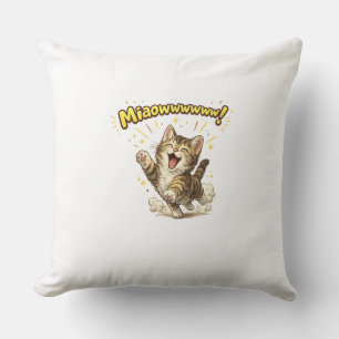 Miaowwwww! Grappig kattenkussen voor kattenliefh Kussen