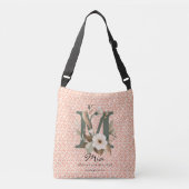 Mia's Ontluikende Gratie - Boho Bloemige Monogram Crossbody Tas (Voorkant)