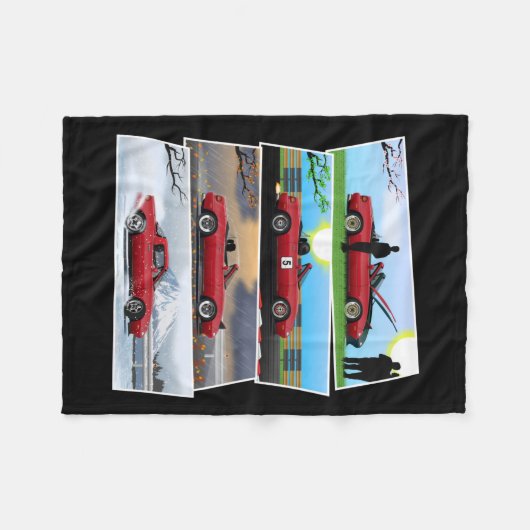 Miata All Season Fleece Deken (Voorkant (Horizontaal))