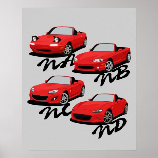 Miata Generations Poster (Voorkant)