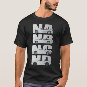 Miata Generations Zilver T-shirt