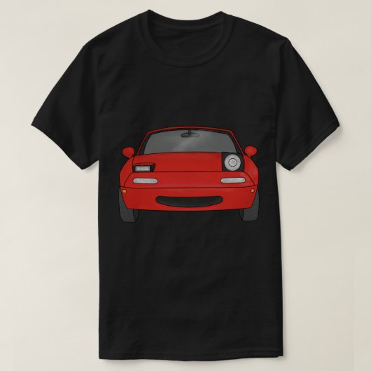 Miata MX5 rood - witte Sticker T-shirt (Design voorkant)