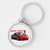 Miata MX-5 Red Hot Sleutelhanger (Voorkant)