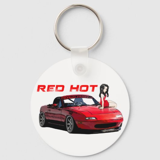 Miata MX-5 Red Hot Sleutelhanger (Voorkant)