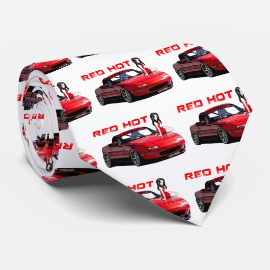 Miata MX-5 Red Hot Stropdas (Opgerold)