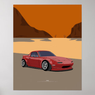 Miata Widebody Poster