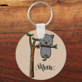 MIAU KAT OP BOOM SLEUTELHANGER (Voorkant)