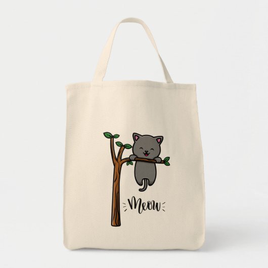 MIAU KAT OP BOOM TOTE BAG (Voorkant)
