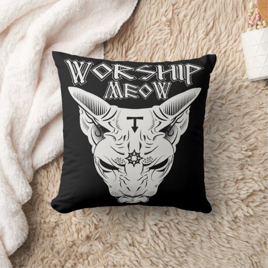 Miauw aanbidden kussen (Deken)