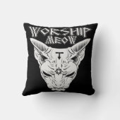 Miauw aanbidden kussen (Achterkant)