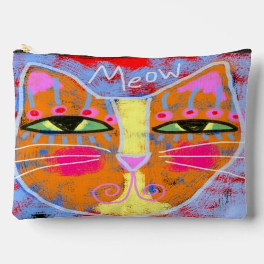 Miauw! Abstracte kunst kat gezicht Etui (Voorkant)