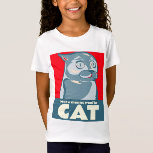 Miauw betekent hout in kat grappig citaat T-Shirt