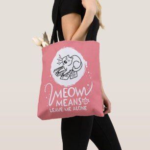 Miauw betekent laat me met rust - Angry Funny Cat Tote Bag