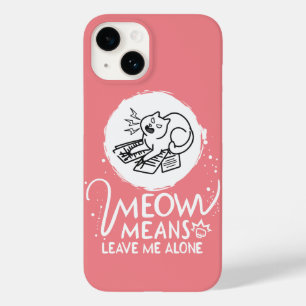 Miauw betekent laat me met rust - Boze grappige ka Case-Mate iPhone 14 Hoesje