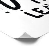 Miauw betekent laat me met rust - esthetische grap poster (Hoek)