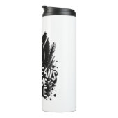 Miauw betekent laat me met rust grappige kat citaa thermosbeker (Geroteerd rechts)