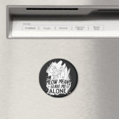 Miauw betekent laat me met rust Grappige Kat - Wit Magneet (Insitu (Vaatwasser))