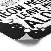 Miauw betekent laat me met rust Grappige Kat - Wit Poster (Hoek)