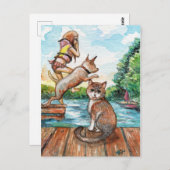 Miauw bij Cottage Dock Briefkaart (Voorkant / Achterkant)