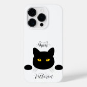 Miauw Black Cat Golden Eyes  Case-Mate iPhone Case (Achterkant)