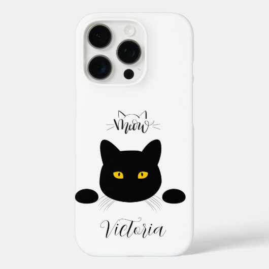Miauw Black Cat Golden Eyes Case-Mate iPhone Case (Achterkant)