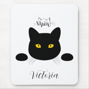 Miauw Black Cat Golden Eyes Muismat