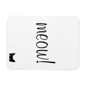Miauw Black Cat  magneet (Horizontaal)
