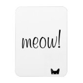 Miauw Black Cat  magneet (Verticaal)