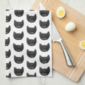 Miauw Black Cats Theedoek (Quarter Fold)