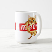 Miauw Bordje Kattendesign Koffiemok (Voorkant rechts)