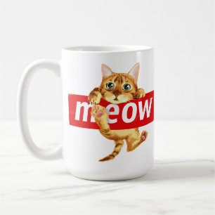 Miauw Bordje Kattendesign Koffiemok