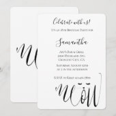 Miauw Cat Birthday Kaart (Voorkant / Achterkant)