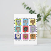 Miauw Cat Lover Tshirts en Geschenken Briefkaart (Staand voorkant)