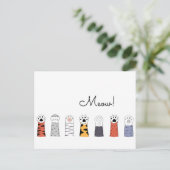 MIAUW! Cat Paws Huisdier Katten Tijger Kleurrijk P Briefkaart (Staand voorkant)