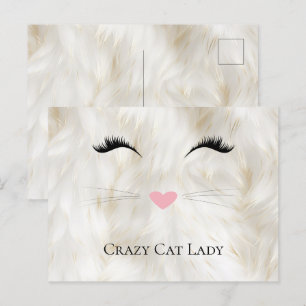 Miauw Crazy Cat Lady Briefkaart