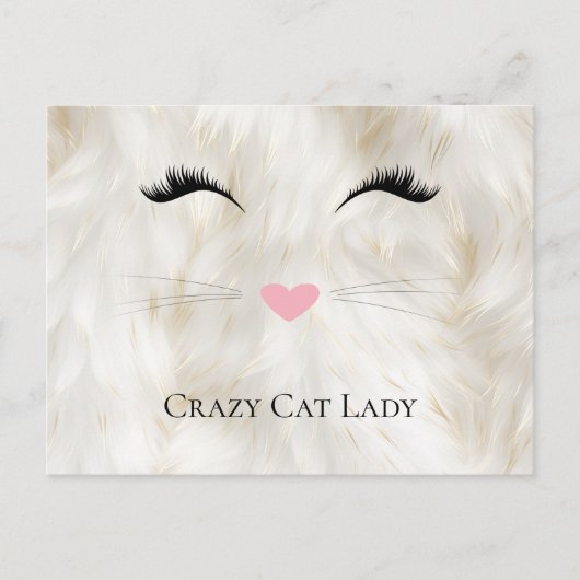 Miauw Crazy Cat Lady Briefkaart (Voorkant)