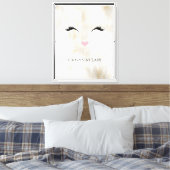 Miauw Crazy Cat Lady Canvas Afdruk (Insitu (Slaapkamer))