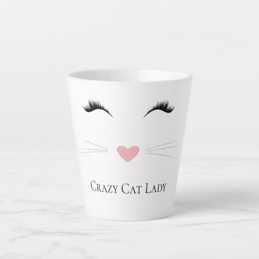 Miauw Crazy Cat Lady Latte Mok (Voorkant)