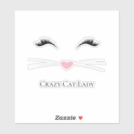 Miauw Crazy Cat Lady Sticker (Vel)