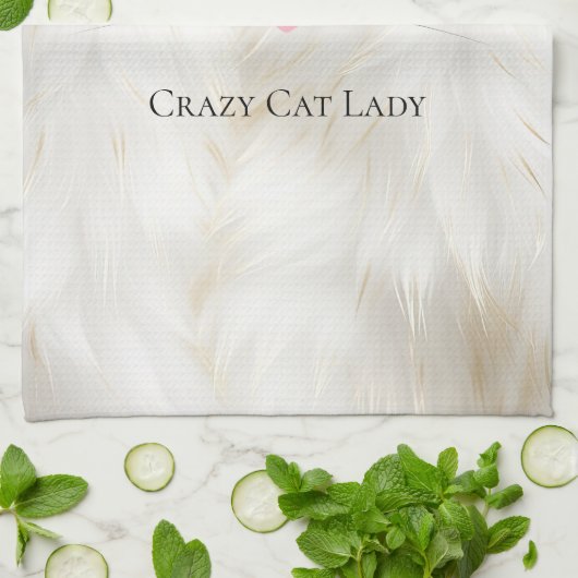 Miauw Crazy Cat Lady Theedoek (Gevouwen)