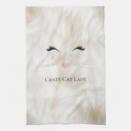 Miauw Crazy Cat Lady Theedoek (Verticaal)