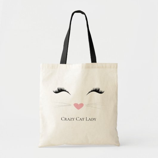 Miauw Crazy Cat Lady Tote Bag (Voorkant)