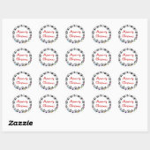 Miauw-droog Kerstmis Ronde Sticker (Vel)