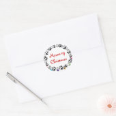 Miauw-droog Kerstmis Ronde Sticker (Envelop)