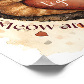 Miauw en Fur-Ever liefde die duurt Poster Wall Art (Hoek)