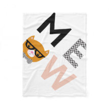 Miauw fleece deken