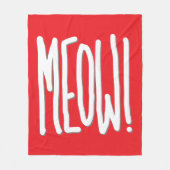 Miauw! Fleece Deken (Voorkant)